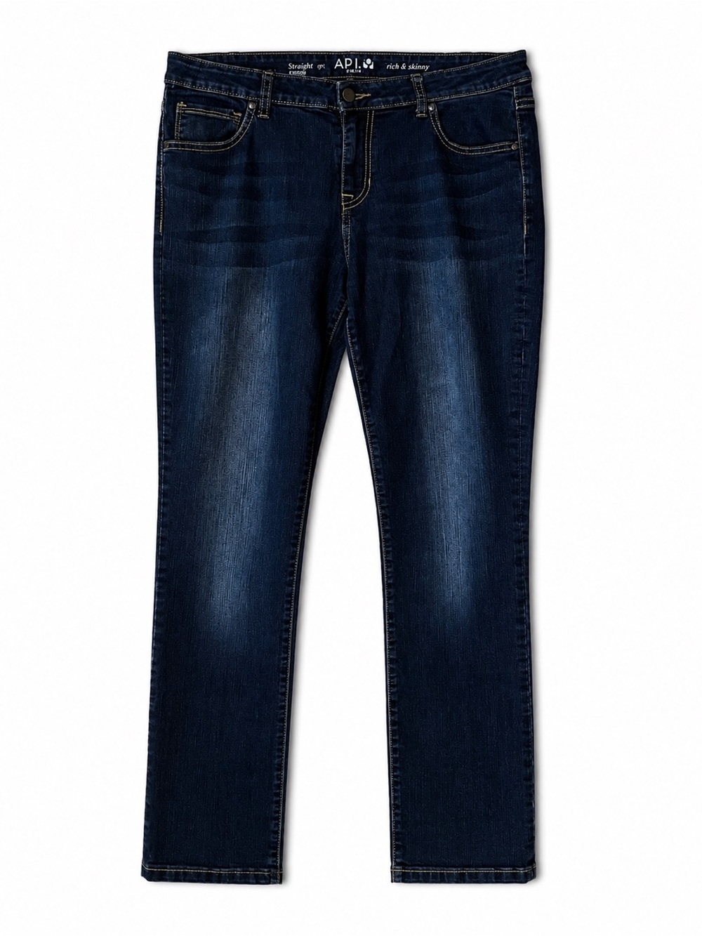 APT. 9 Essentials Straight Capri Mid-Rise Dark Wash Jeans—Size 12
